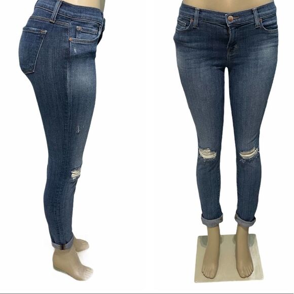 J Brand Skinny Leg Fray Distressed Jeans‎ Size 26 - Picture 1 of 16